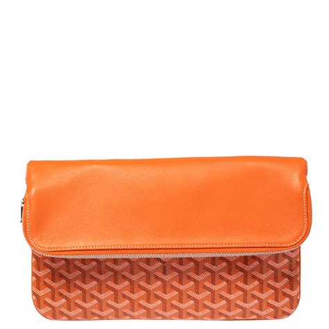 goyard orange clutch|Goyard clutch price.